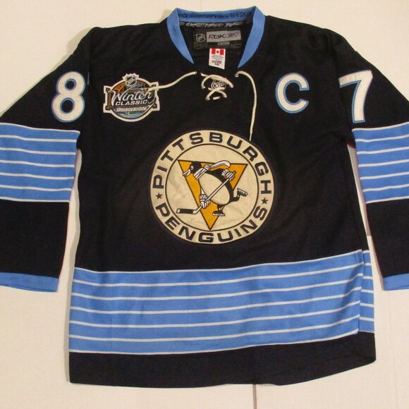 Sidney Crosby Pittsburgh Penguins 2011 NHL Winter Classic Jersey Blue 48 Reebok - Picture 1 of 5